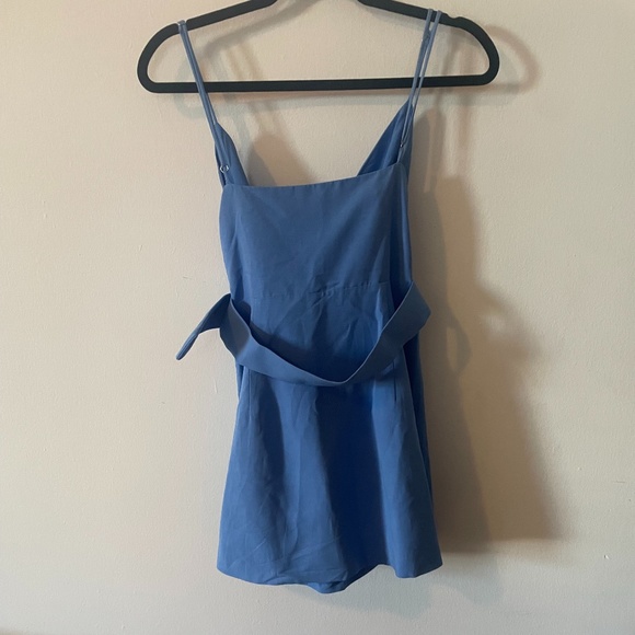 Cornflower blue Zara Wrap Mini Dress with Belt, sz M - Picture 2 of 2